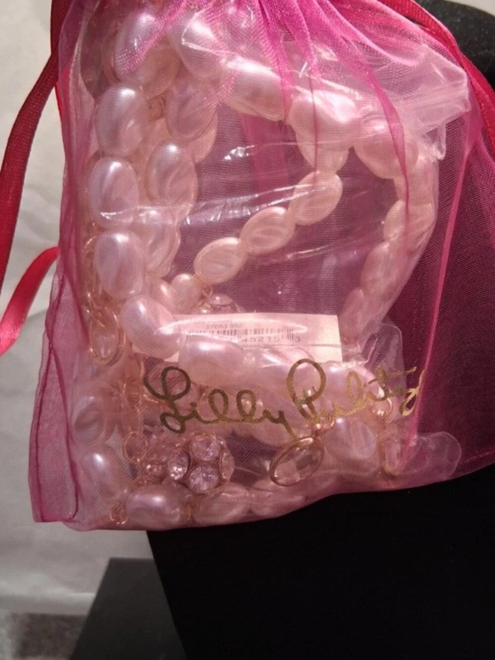 Lilly Pulitzer Faux Pearl Gold Tone Necklace NWT - Picture 5 of 5